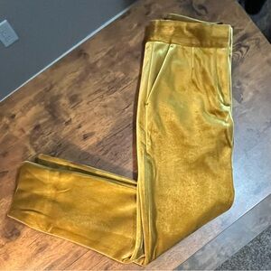 Topshop Gold Velvet Trousers Sz. 6